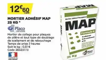 Mortier Adhésif Map 25 Kg Placo
