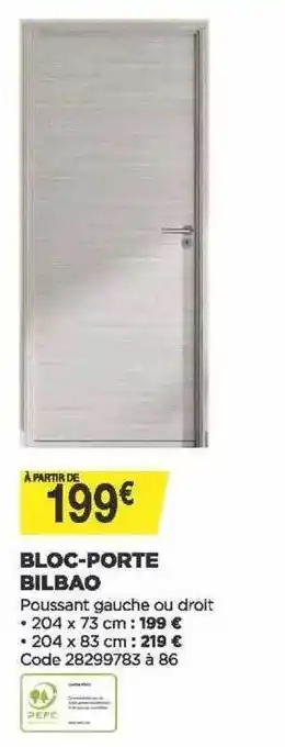 Bricomarché Bloc-porte Bilbao offre