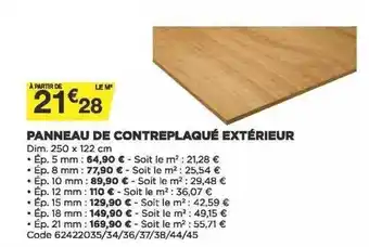 Bricomarché Panneau De Contreplaqué Extérieur offre