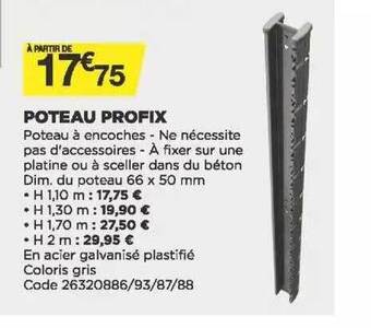 Bricomarché Poteau Profix offre