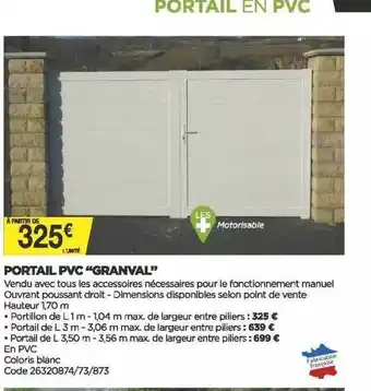 Bricomarché Portail Pvc offre