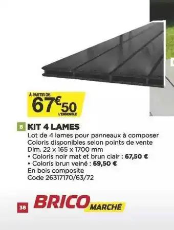 Bricomarché Kit 4 Lames offre