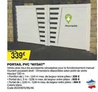 Bricomarché Portail Pvc offre