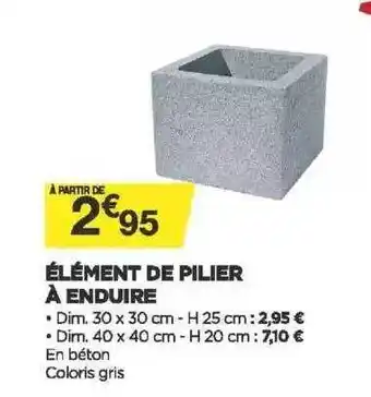 Bricomarché élément De Pilier à Enduire offre