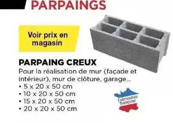 Bricomarché Parpaing Creux offre