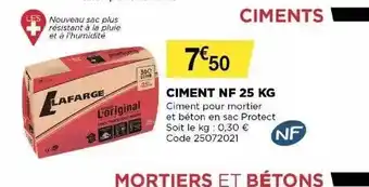 Ciment Nf 25 Kg