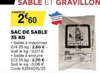 Bricomarché Sac De Sable 35 Kg offre