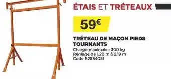 Tréteau De Maçon Pieds Tournants