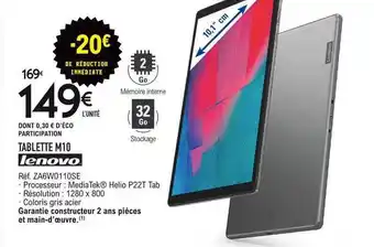 E.Leclerc Tablette M10 Lenovo offre