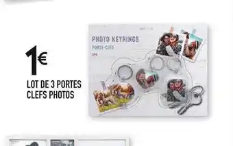 E.Leclerc Lot De 3 Portes Clefs Photos offre