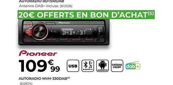 Feu Vert Autoradio Mvh-330dab Pioneer offre