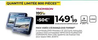 Feu Vert Pack Vidéo 2 écrans-2 Dvd Thp399 Thomson offre
