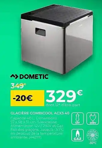 Feu Vert Glacière Combicool Acx3 40 Dometic offre