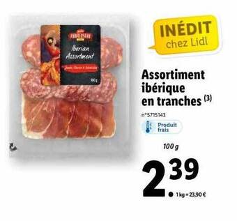 Lidl Assortiment Ibérique En Tranches offre