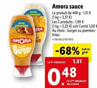 Lidl Amora Sauce offre
