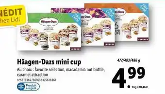 Lidl Häagen-dazs Mini Cup offre