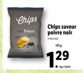 Lidl Chips Saveur Poivre Noir offre