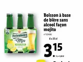 Lidl Boisson à Base De Bière Sans Alcool Façon Mojito offre