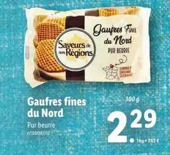 Lidl Gaufres Fines Du Nord offre