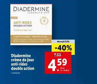 Lidl Diadermine Crème De Jour Anti-rides Double Action offre