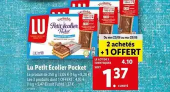 Lidl Lu Petit Ecolier Pocket offre