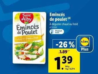 Lidl émincés De Poulet offre
