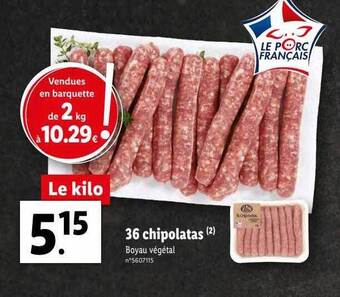 36 Chipolatas