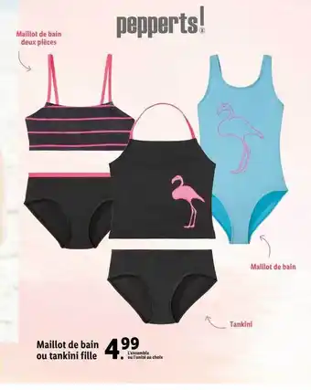 Lidl Maillot De Bain Ou Tankini Fille offre