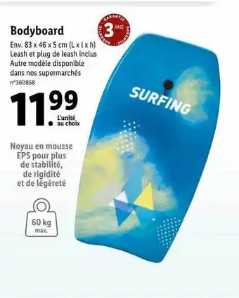 Lidl Bodyboard Surfing offre