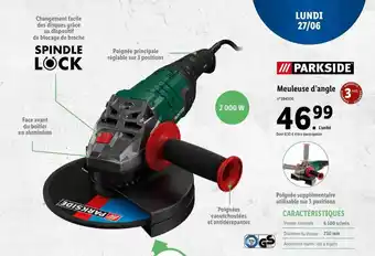 Lidl Meuleuse D'angle Parkside offre