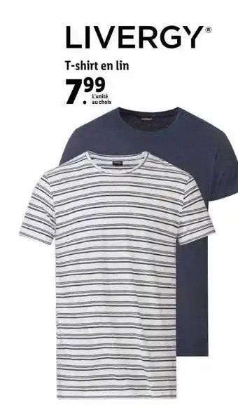 Lidl T-shirt En Lin Livergy offre