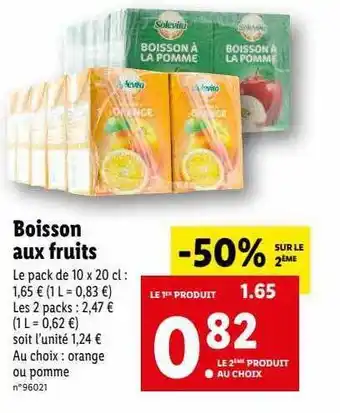 Lidl Boisson Aux Fruits offre