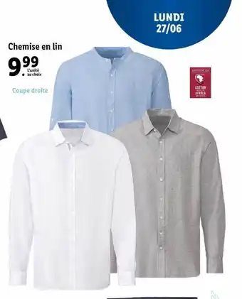 Lidl Chemise En Lin offre