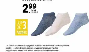 Lidl Socquettes En Lin offre