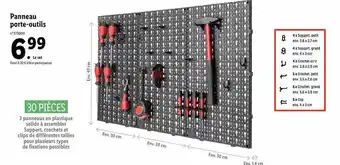 Lidl Panneau Porte-outils offre