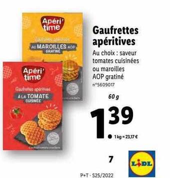 Lidl Gaufrettes Apéritives offre