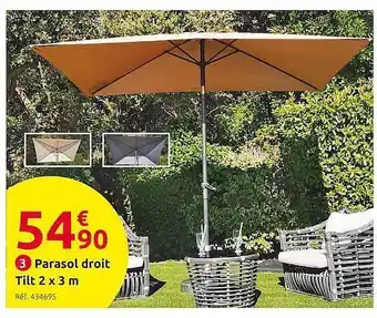 Mr Bricolage Parasol Droit Tilt 2 X 3 M offre