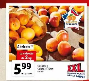 Lidl Abricots offre