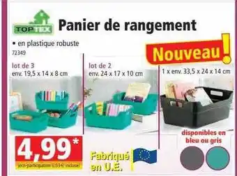 Norma Toptex Panier De Rangement offre