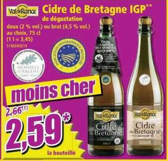 Norma Val De Rance Cidre De Bretagne Igp offre
