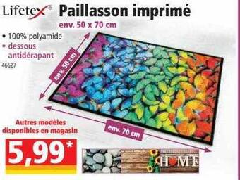 Norma Lifetex Paillasson Imprimé offre