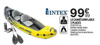 Centrakor Intex Le Canoë Gonflable 2 Places offre