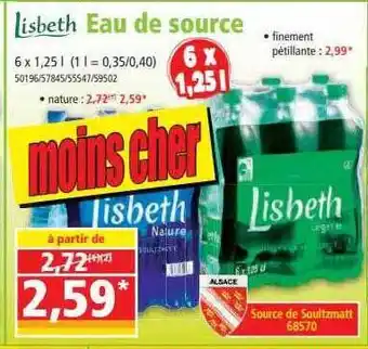Norma Eau De Source Lisbeth offre