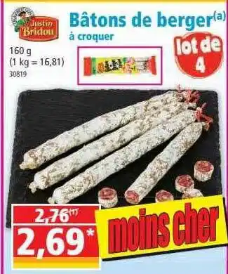 BĂątons De Berger Ă Croquer Justin Bridou