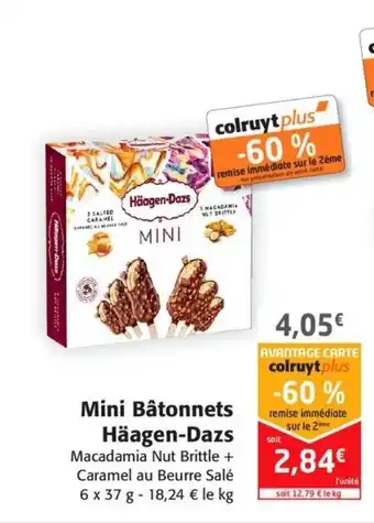 Colruyt Mini Bâtonnets Häagen-Dazs offre