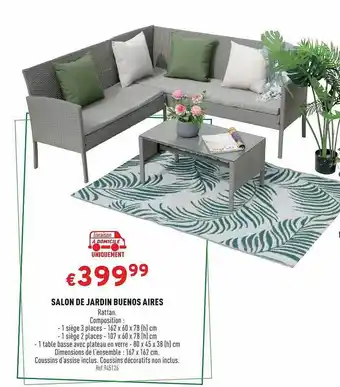 Trafic Salon De Jardin Buenos Aires offre