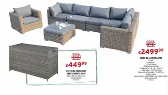 Trafic Salon De Jardin Santos Ou Coffre De Rangement Avec Ressorts à Gaz offre