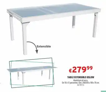 Trafic Table Extensible Oslow offre