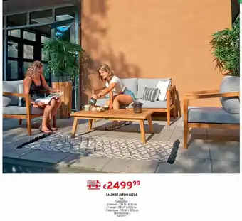Trafic Salon De Jardin Lucca offre