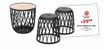 Trafic Set De 2 Tabourets Et 1 Table offre